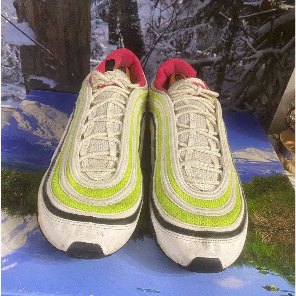 Men’s Nike green and white sneakers. Lightly used. Size 12.